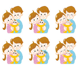 赤ちゃんと夫婦