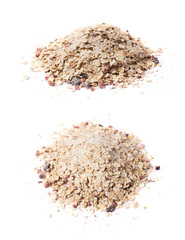 Pile of oatmeal groats isolated