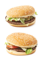 Fresh hamburger isolated