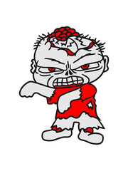 Obraz premium evil little sweet child zombie dangerous grim