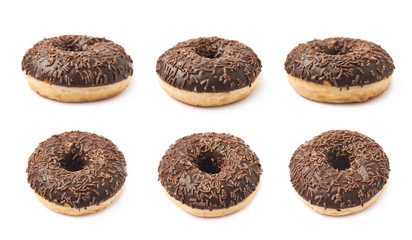 Chocolate donut isolated