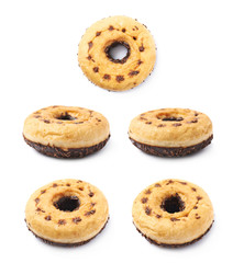 Chocolate donut isolated