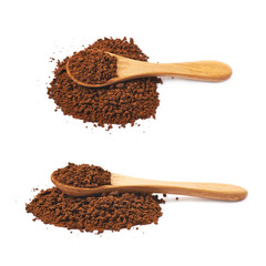 Pile of instant coffee grains