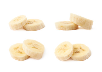 Fototapeta na wymiar Banana slice isolated