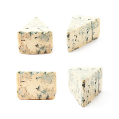 Blue roquefort cheese isolated
