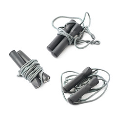 Folded skipping rope isolated