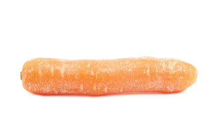 Single baby carrot isolated