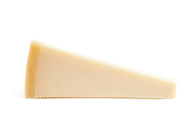 Piece of a parmesan cheese isolated