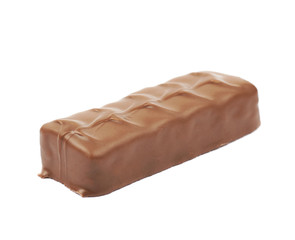 Caramel chocolate bar isolated