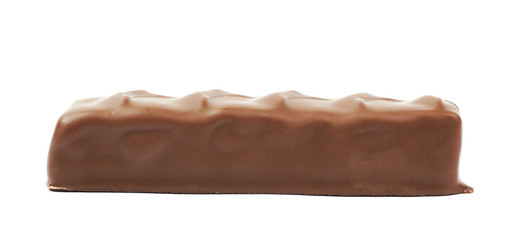 Caramel chocolate bar isolated