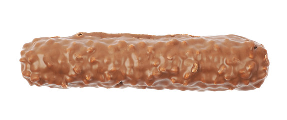 Caramel chocolate bar isolated