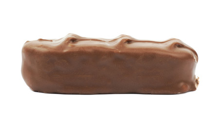 Coconut filled chocolate bar isolated