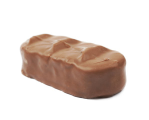 Coconut filled chocolate bar isolated