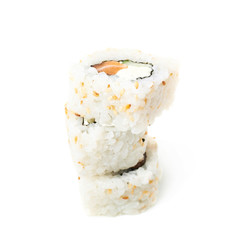 Philadelphia maki sushi isolated