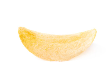 Single slice of potato chip isolated
