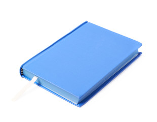 Blue note book isolated