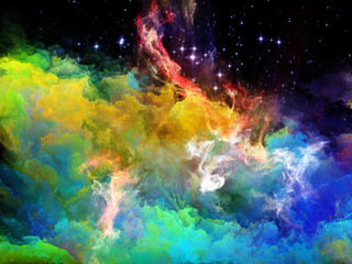 Fototapeta na wymiar Vivid Space Nebula