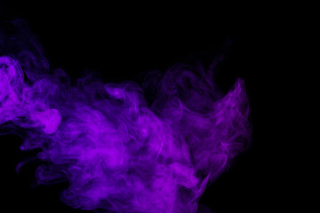 Fototapeta na wymiar Abstract purple smoke hookah.