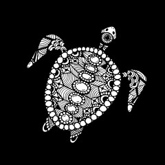 Tortoise ornate, zentangle for your design