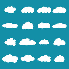 Set of clouds, vector illustration.