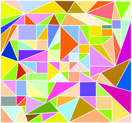 Quadro de mosaico geométrico colorido