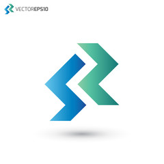 Abstract Letter R S Logo