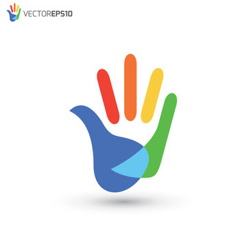 Colorful Hand Logo