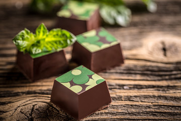 Delicious chocolate pralines