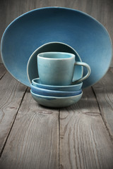 Obraz na płótnie Canvas Handmade ceramic dishware