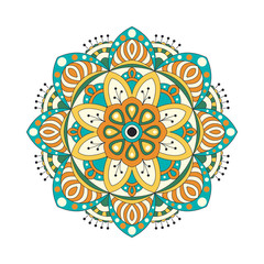 Abstract design elements. Round mandalas in vector. Graphic template for your design. Decorative retro ornament.