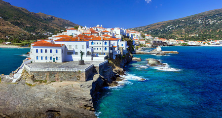  beautiful Greek islands series - Andros, view of Chora. Cyclades