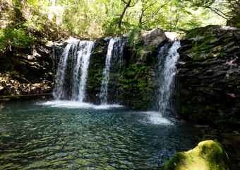 Obraz premium 暮雨の滝