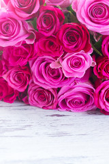 Pink fresh roses