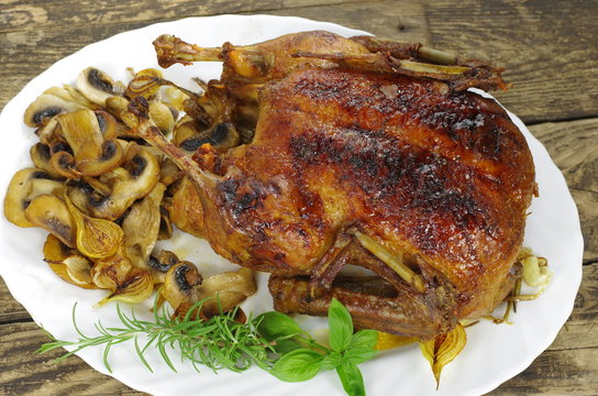 whole roast honey duck