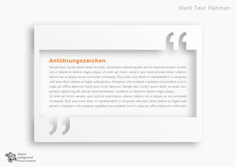 White Quotation Marks_German Text Frame #Vector Graphic