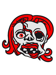 face head undead run disgusting woman girl sexy lady girl zombie cool horror monster halloween comic cartoon