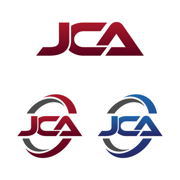 Modern 3 Letters Initial logo Vector Swoosh Red Blue jca