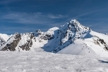 Fototapeta na wymiar High Tatras - Swinica peak on Polish - Slovakian border