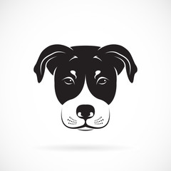 Vector image of an dog head on white background