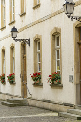 Typical street in Luxembourg. Luxembourg city is the capital of the Grand Duchy of Luxembourg