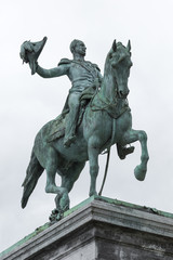 Obraz premium Statue of Grand Duke William II of the Netherlands in Luxembourg.