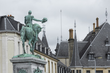 Fototapeta premium Statue of Grand Duke William II of the Netherlands in Luxembourg.