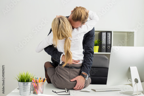 Boss And Secretary Having Sex On Office Table Stock Photo And Royalty