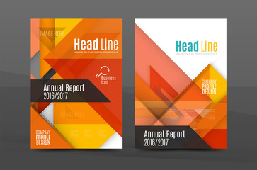 Square and triangle design annual report template