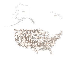 アメリカ合衆国のエリアマップ