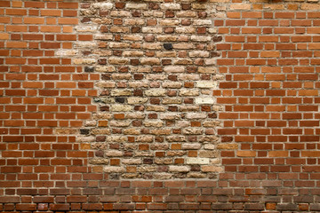 Old vintage different brick wall texture background