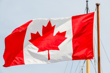 Canadian Flag on Mast
