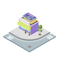 Isometric vector illustration of stationary.