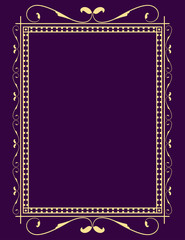 Golden luxury frame design