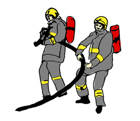 Feuerwehrmaenner vector illustration